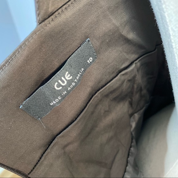 Cue Size 10 Satan Black  Sweetheart Neck Dress - Picture 7 of 8